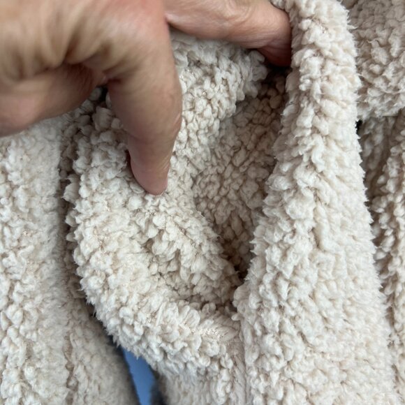 POPFlex Faux Sherpa Cocoon Coat Size S/M Overside Comfy - Picture 8 of 10
